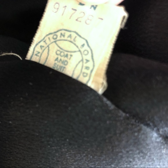 VINTAGE 60s Asymmetrical Button Fur Collar Black Wool Coat ROTHSCHILD’S Size M/L - Picture 5 of 9